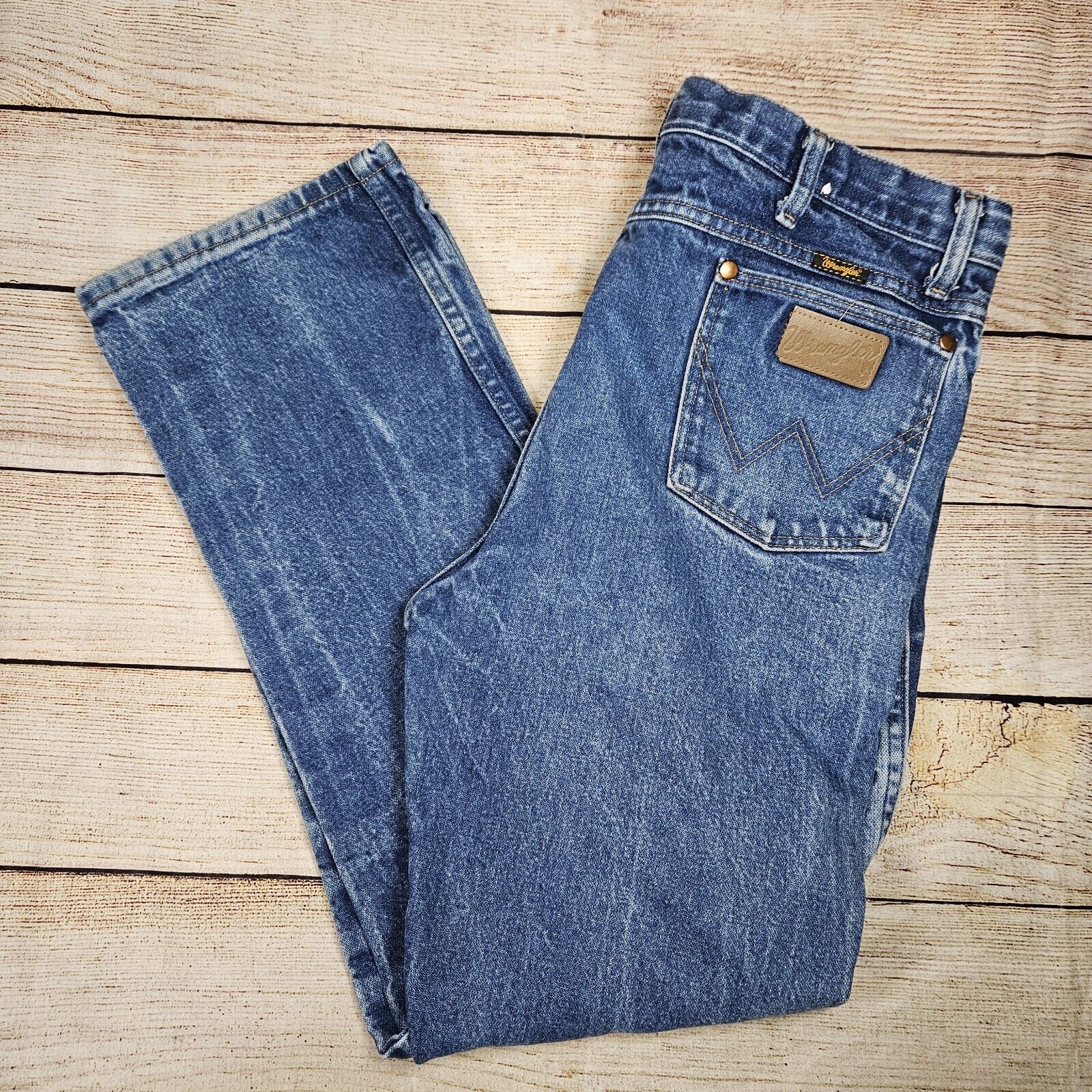 Wrangler Cowboy Cut Men Denim Jeans 38 X 32 936den Distressed